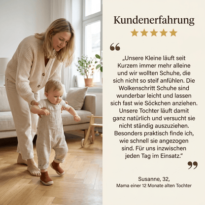 Wolkenschritt - Weiche Lauflernschuhe für kleine Entdecker - Maison-Marcelina